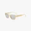 Acetat-Sonnenbrille in Elfenbein-Marmor