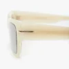 Acetat-Sonnenbrille in Elfenbein-Marmor