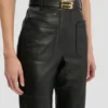 Alina-Hose aus Leder in Schwarz
