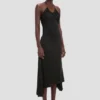 Asymmetrischer Midirock in Schwarz Asymmetrischer Midirock in Schwarz