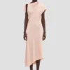 Asymmetrisches Twist-Kleid in Blossom