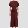 Bela Midi-Kleid in Burgunderrot