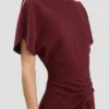 Bela Midi-Kleid in Burgunderrot
