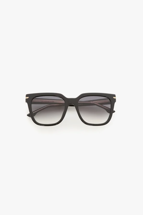 Übergroße Acetat-Sonnenbrille in Schwarz Übergroße Acetat-Sonnenbrille in Schwarz