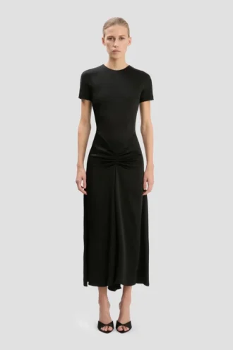 Blaire Midi-Kleid in Schwarz