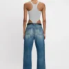 Bodysuit mit hohem Beinausschnitt in Grau meliert Bodysuit mit hohem Beinausschnitt in Grau meliert
