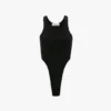 Bodysuit mit hohem Beinausschnitt in Schwarz Bodysuit mit hohem Beinausschnitt in Schwarz