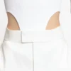 Bodysuit mit hohem Beinausschnitt in Weiß Bodysuit mit hohem Beinausschnitt in Weiß