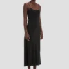 Cami-Midi-Kleid in Schwarz