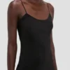 Cami-Midi-Kleid in Schwarz