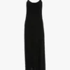 Cami-Midi-Kleid in Schwarz