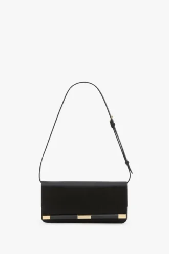 Clutch „202“ aus schwarzem Leder