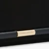 Clutch „202“ aus schwarzem Leder