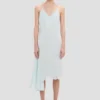 Crushed Cami-Midi-Kleid in Aquamarin