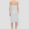 Crushed Cami-Midi-Kleid in Aquamarin