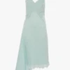 Crushed Cami-Midi-Kleid in Aquamarin