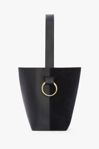Dia Bucket Bag aus marineblauem Leder