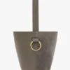 Dia-Tasche aus kieselgrauem Leder