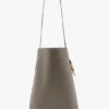 Dia-Tasche aus kieselgrauem Leder