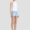 Distressed-Shorts in hellblauer Waschung