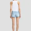 Distressed-Shorts in hellblauer Waschung