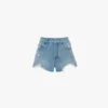 Distressed-Shorts in hellblauer Waschung