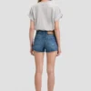 Distressed-Shorts in mittelblauer Waschung