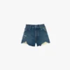 Distressed-Shorts in mittelblauer Waschung