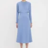 Dolman-Midi-Kleid in Bluebell
