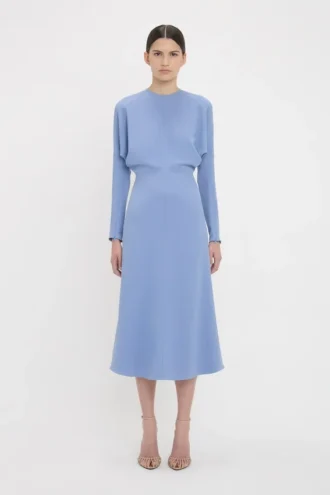 Dolman-Midi-Kleid in Bluebell