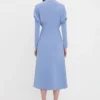 Dolman-Midi-Kleid in Bluebell