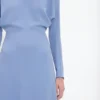 Dolman-Midi-Kleid in Bluebell
