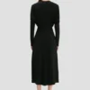Dolman-Midi-Kleid in Schwarz