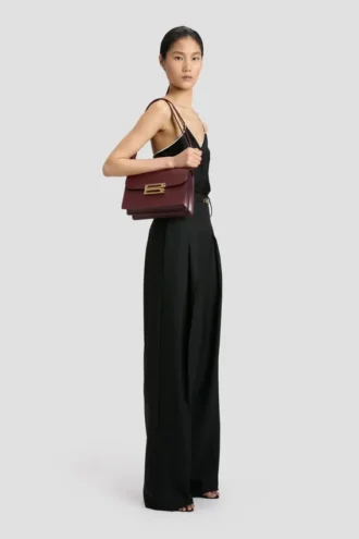 Dorian-Tasche aus burgunderrotem Leder