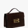 Dorian-Tasche aus geprägtem dunkelbraunem Leder