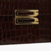 Dorian-Tasche aus geprägtem dunkelbraunem Leder
