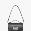 Dorian-Tasche aus geprägtem schwarzem Leder Dorian-Tasche aus geprägtem schwarzem Leder