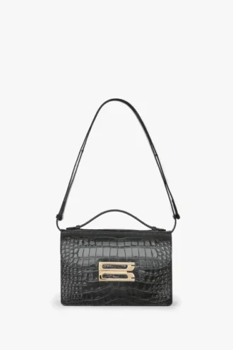 Dorian-Tasche aus geprägtem schwarzem Leder Dorian-Tasche aus geprägtem schwarzem Leder