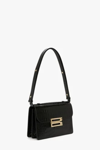 Dorian-Tasche aus geprägtem schwarzem Leder Dorian-Tasche aus geprägtem schwarzem Leder