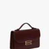 Dorian-Tasche, klein, aus burgunderrotem Leder