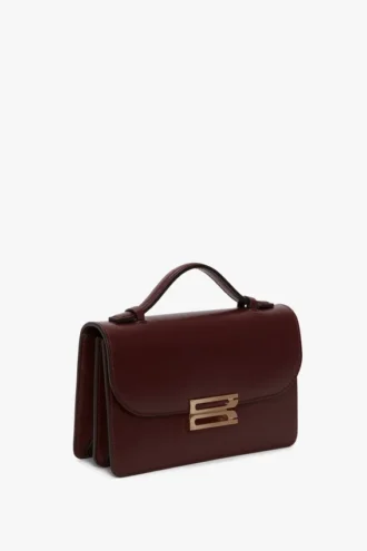 Dorian-Tasche, klein, aus burgunderrotem Leder