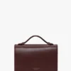 Dorian-Tasche, klein, aus burgunderrotem Leder