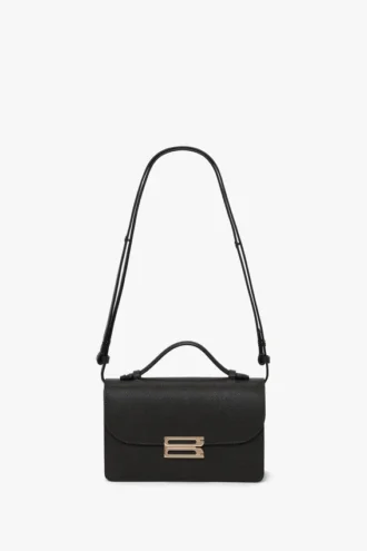 Dorian Tasche, klein, aus schwarzem Leder