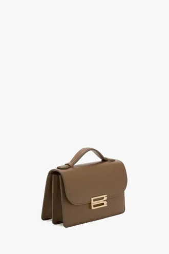 Dorian-Tasche, klein, aus taubengrauem Leder