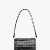 Dorian-Tasche Small aus geprägtem schwarzem Leder