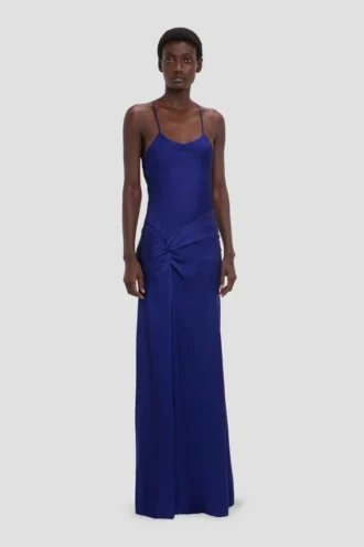 Draped Cami Gown in leuchtendem Indigo