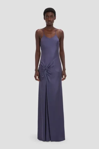 Drapiertes Cami-Kleid in Eclipse