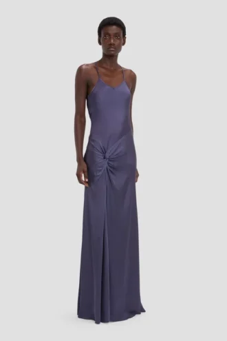 Drapiertes Cami-Kleid in Eclipse