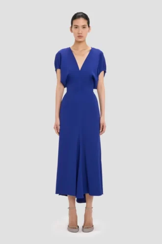 Edith Midi-Kleid in leuchtendem Indigo