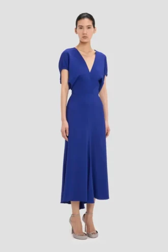 Edith Midi-Kleid in leuchtendem Indigo